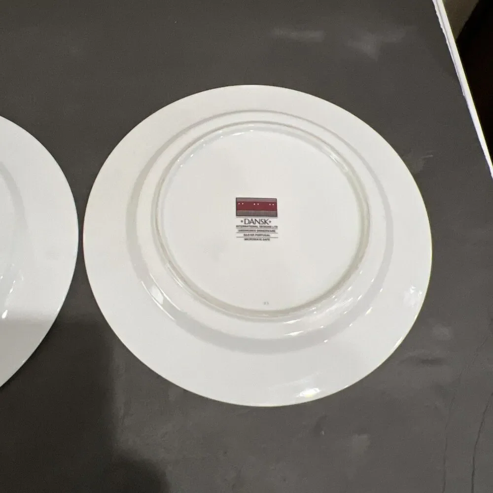 Dansk Gridworks Burgundy Dinner Plate 11 Inch Set of 2